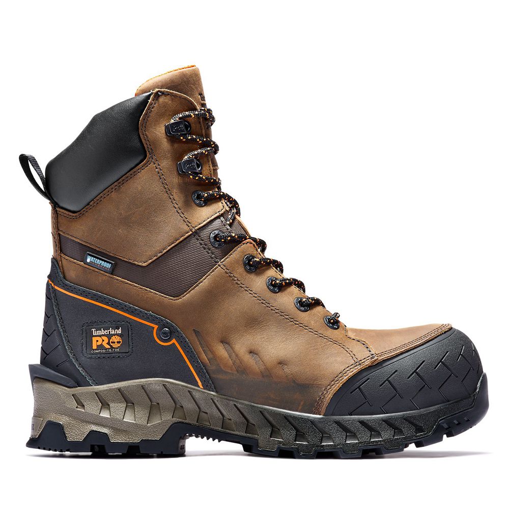 Botas Pro Timberland Argentina Hombre - Pro Work Summit 8-Inch Waterproof Composite-Toe Work - Marro